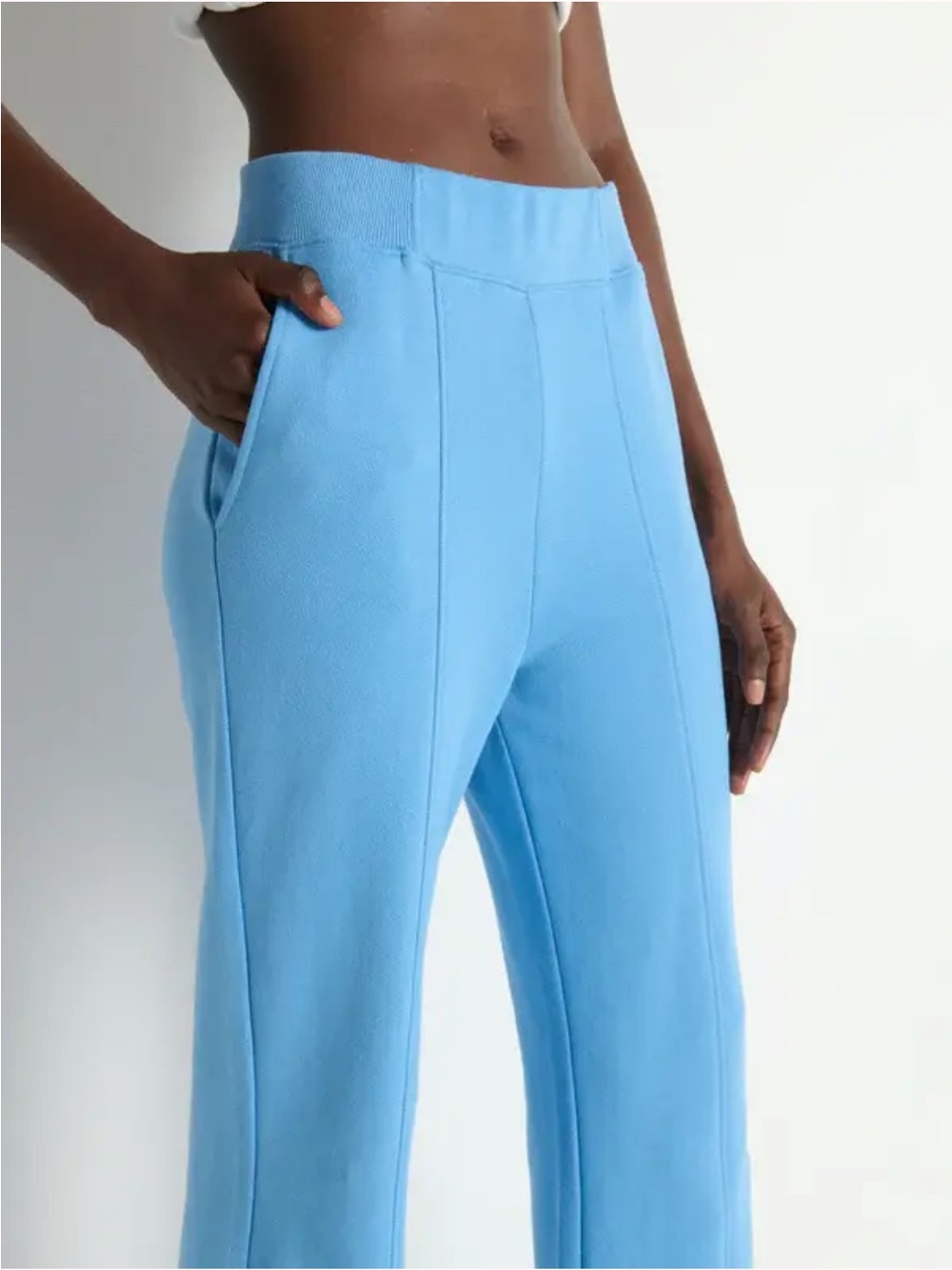 Nation $198 Reese Glare leg Sweatpant in laguna blue - Picture 4 of 6